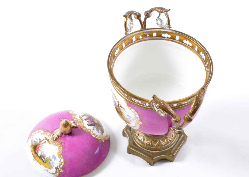 Meissen Style Lidded Compote Urn