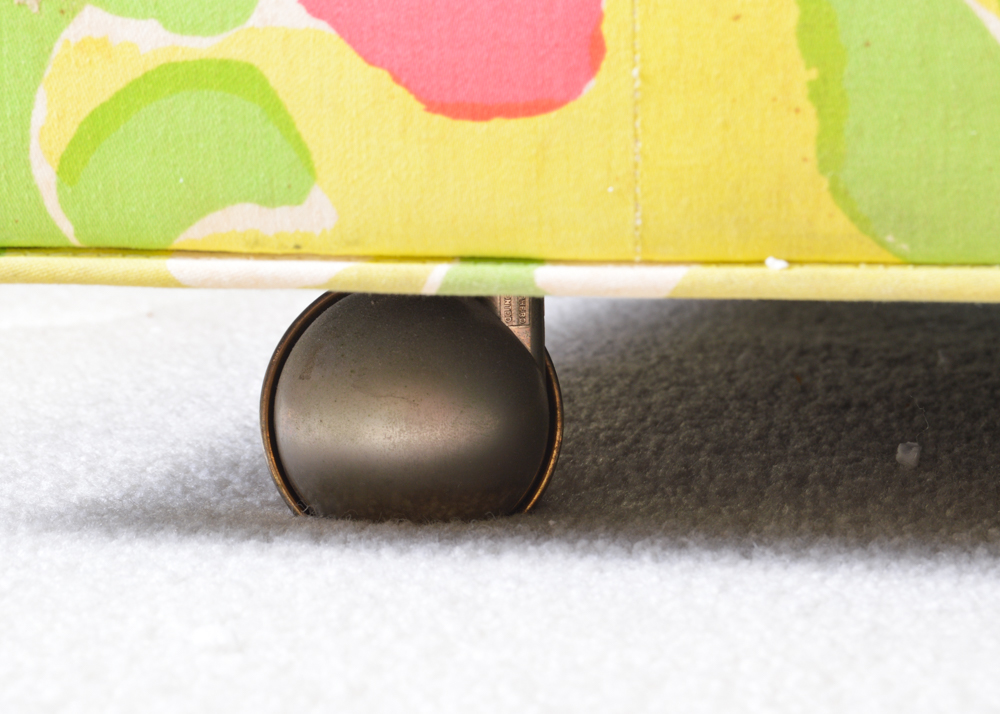 Chartreuse Floral Print Love Seat