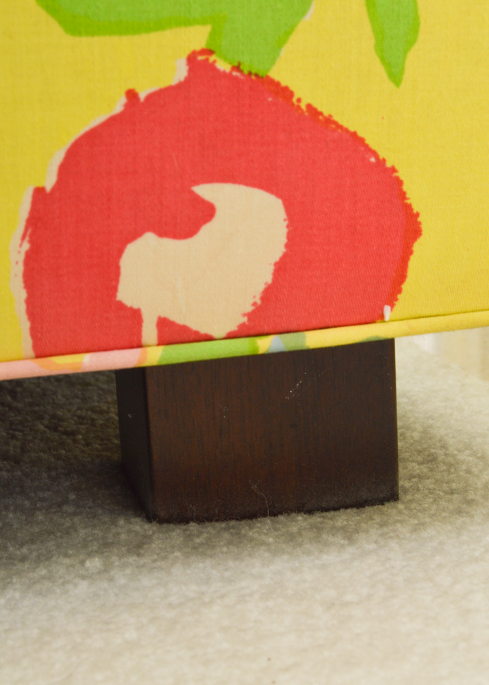 Chartreuse Floral Print Love Seat