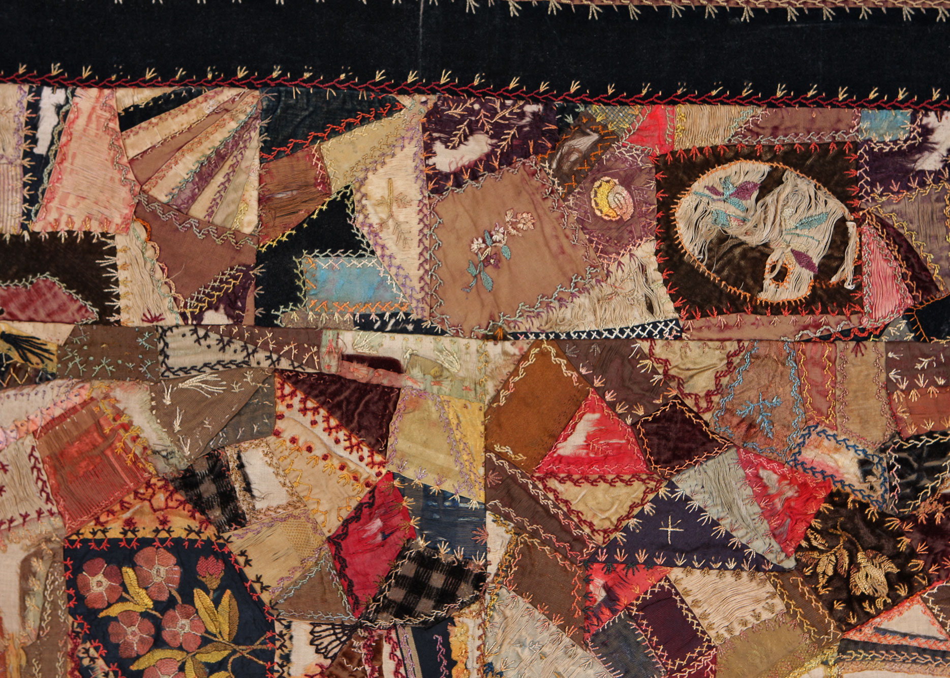 Vintage Crazy Patchwork Quilt