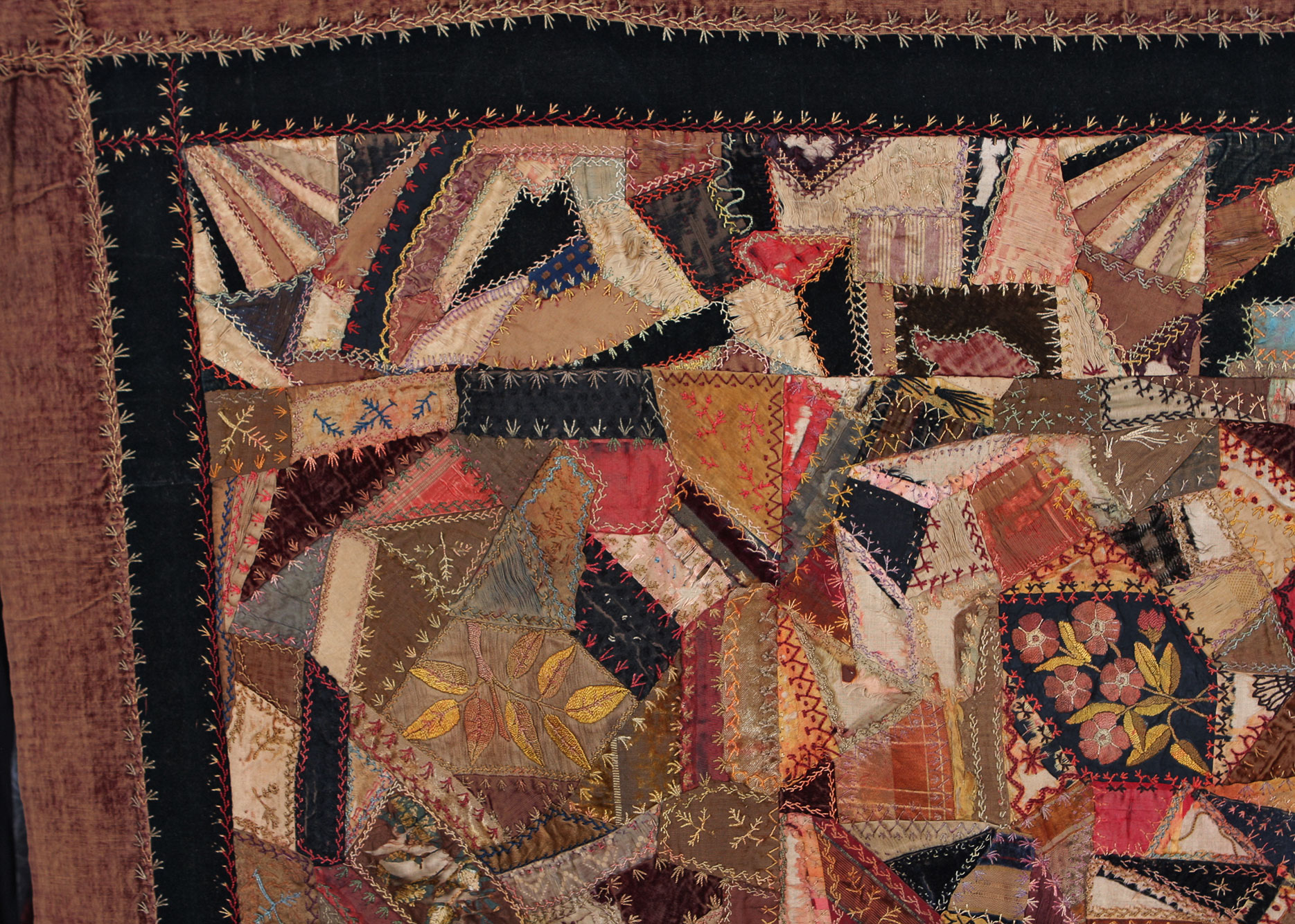 Vintage Crazy Patchwork Quilt
