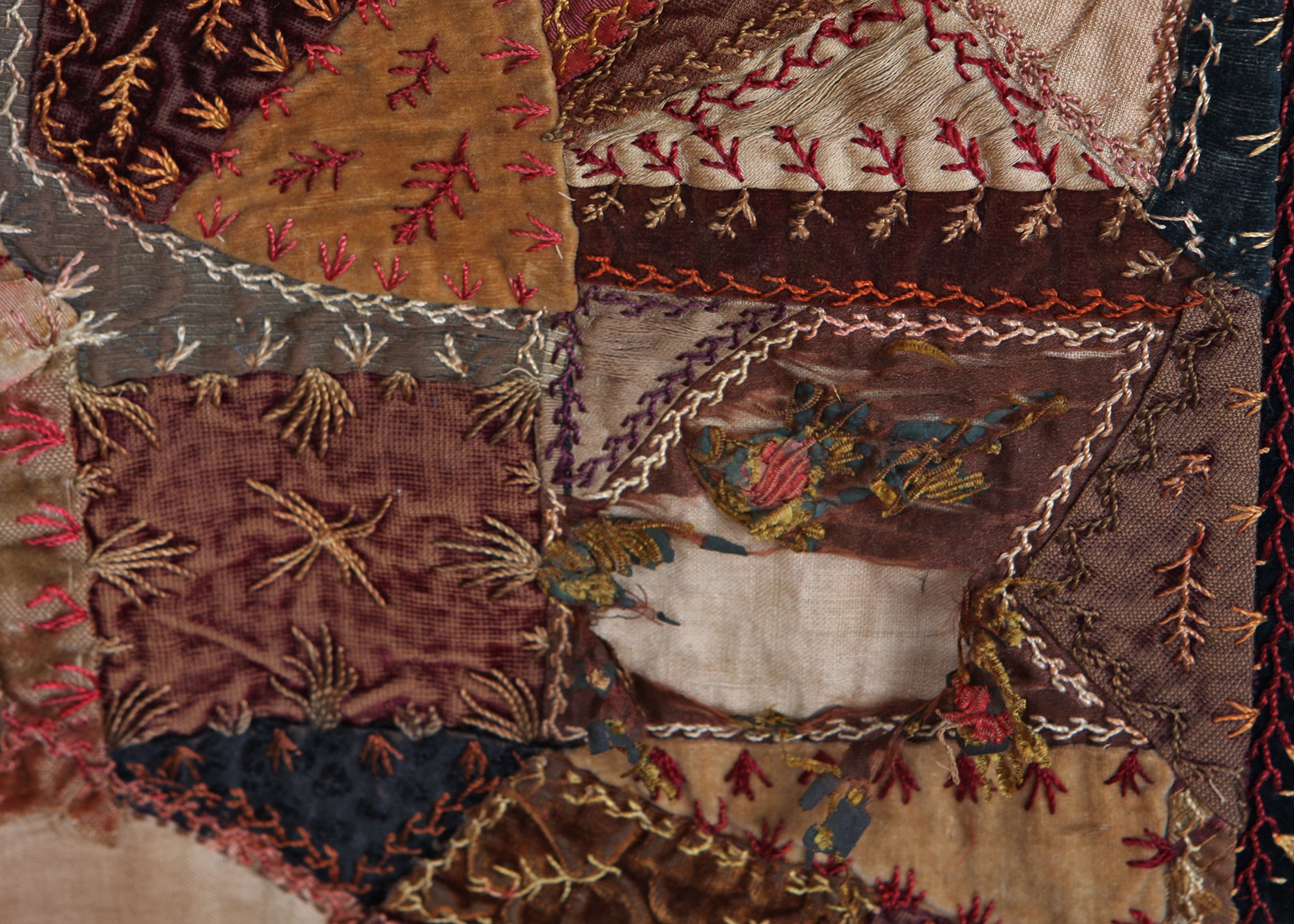 Vintage Crazy Patchwork Quilt