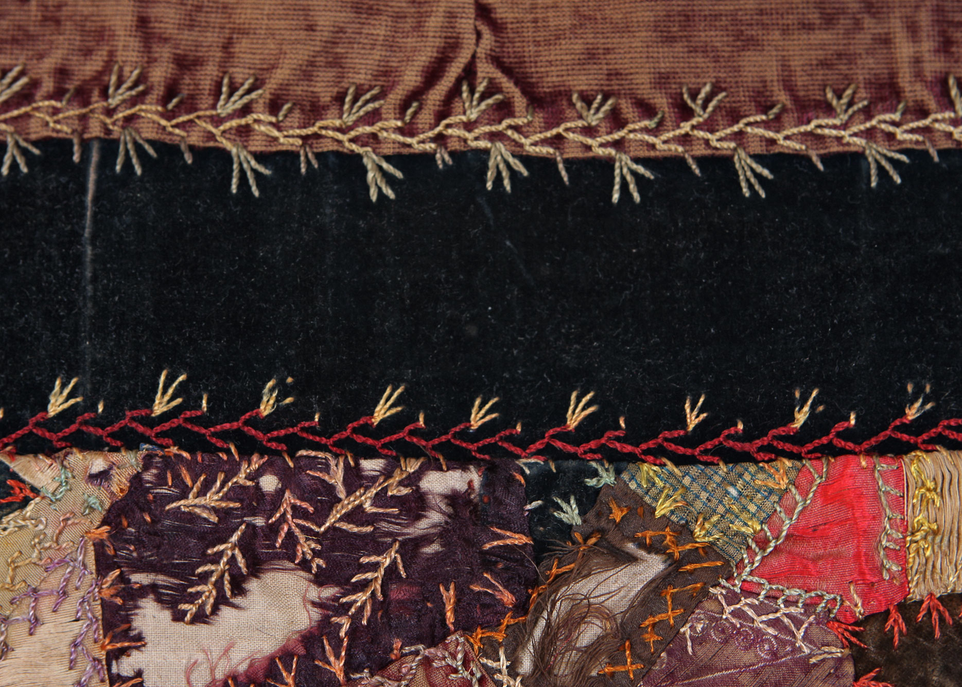 Vintage Crazy Patchwork Quilt