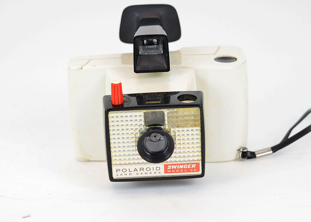 Trio of Polaroid Cameras with Flashgun