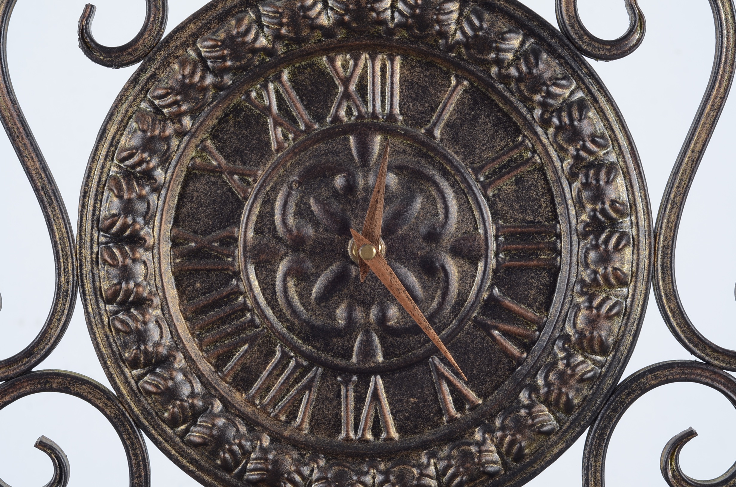 Ornate Metal Standing Floor Clock