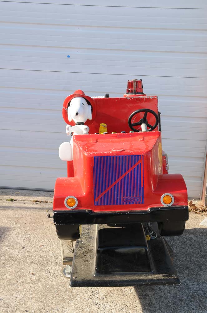 Coin Operated Peanuts Firetruck Kiddie Ride