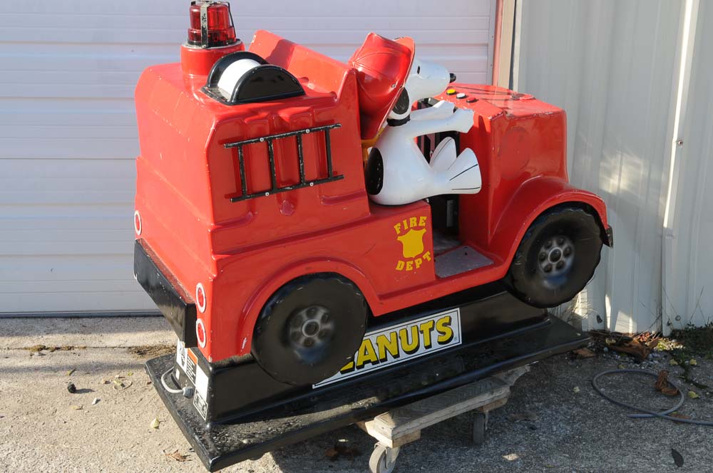 Coin Operated Peanuts Firetruck Kiddie Ride