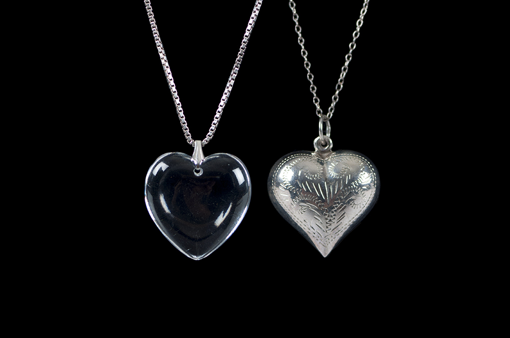 Sterling Heart Pendant Necklaces