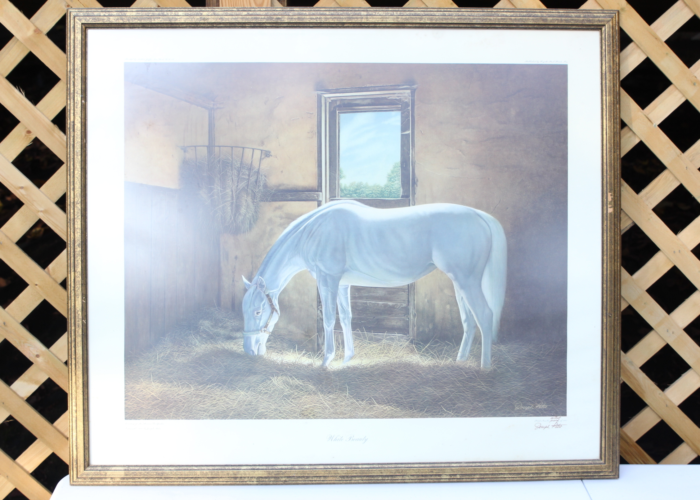 Joseph Petro Framed Artist Proof Titled " White Beauty"