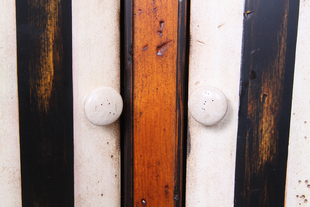 Pine Double Door Short Corner Cabinet
