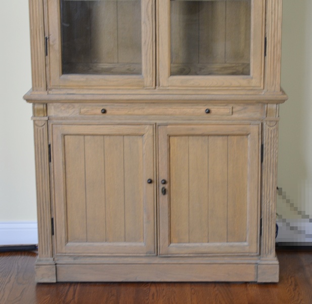 Arhaus "Athens" Natural Wood Display Cabinet