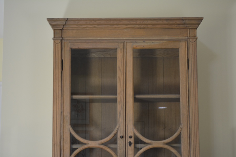 Arhaus "Athens" Natural Wood Display Cabinet