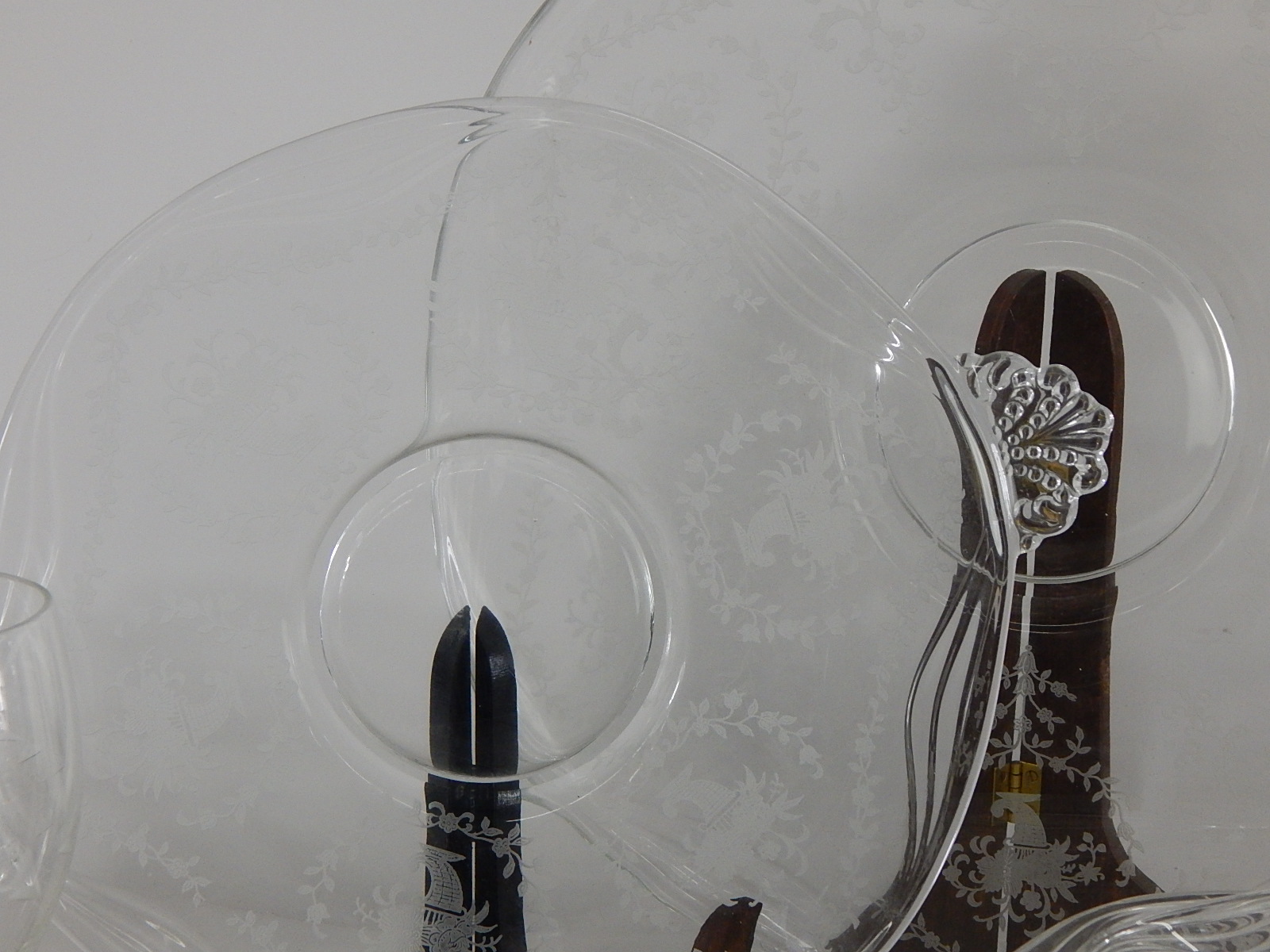 Vintage Etched Crystal and Stemware