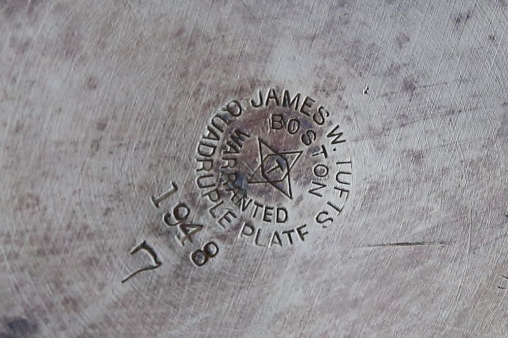 Antique James W. Tufts Quadruple Plate Five Piece Tea Set