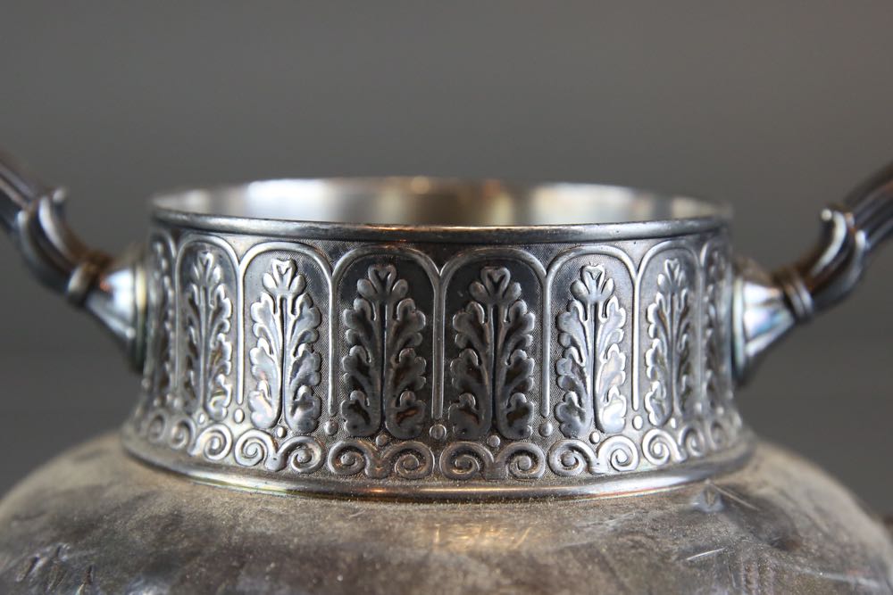 Antique James W. Tufts Quadruple Plate Five Piece Tea Set