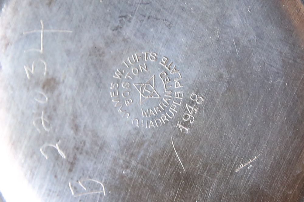 Antique James W. Tufts Quadruple Plate Five Piece Tea Set