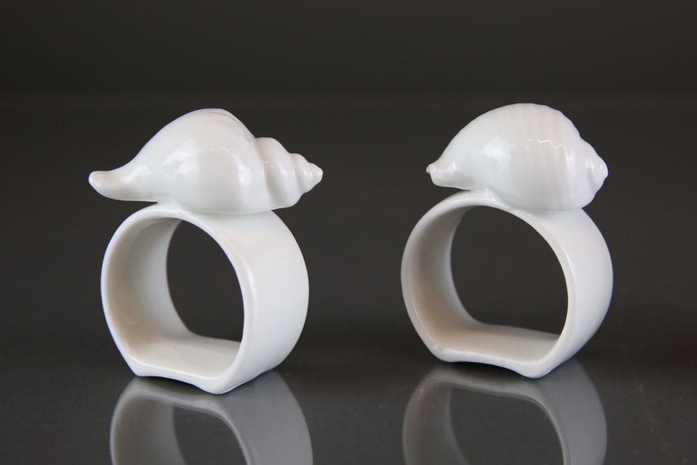 Bone China Shell Napkin Rings and Lenox China Dove Dish