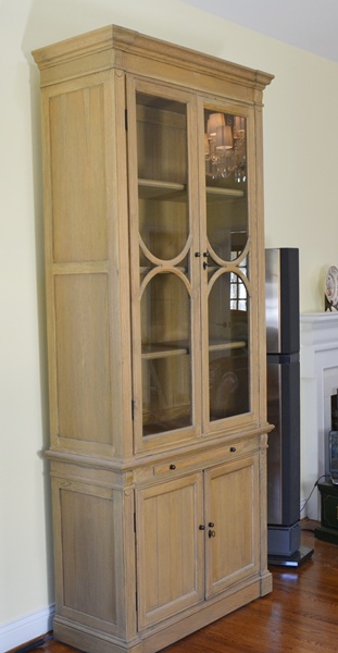 Arhaus "Athens" Natural Wood Display Cabinet
