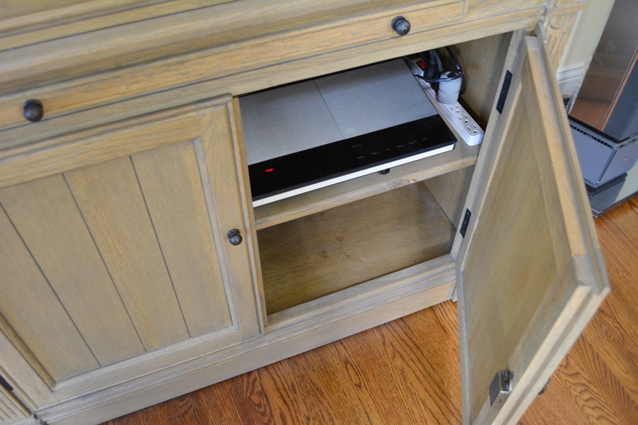 Arhaus "Athens" Natural Wood Display Cabinet