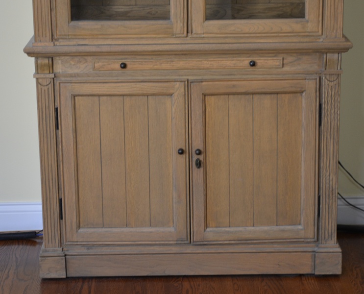 Arhaus "Athens" Natural Wood Display Cabinet