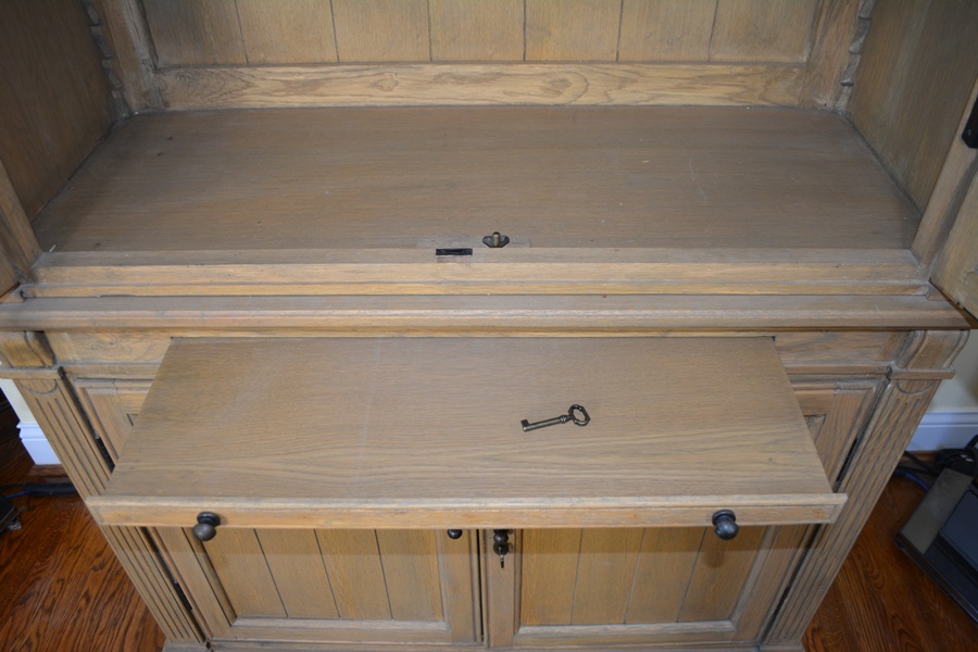 Arhaus "Athens" Natural Wood Display Cabinet