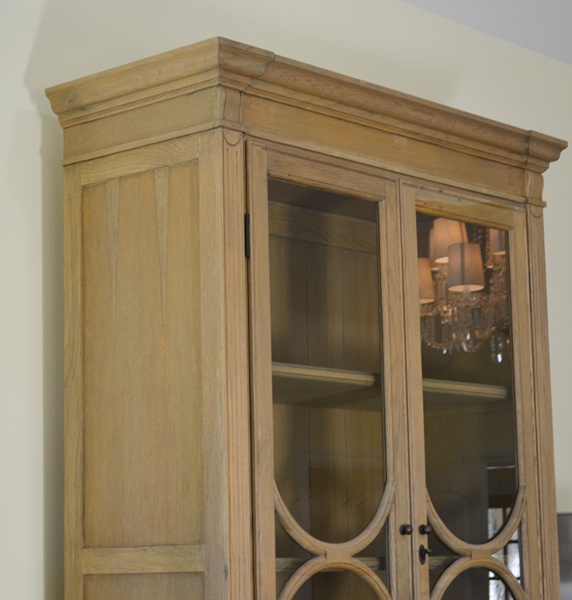 Arhaus "Athens" Natural Wood Display Cabinet