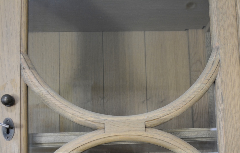 Arhaus "Athens" Natural Wood Display Cabinet