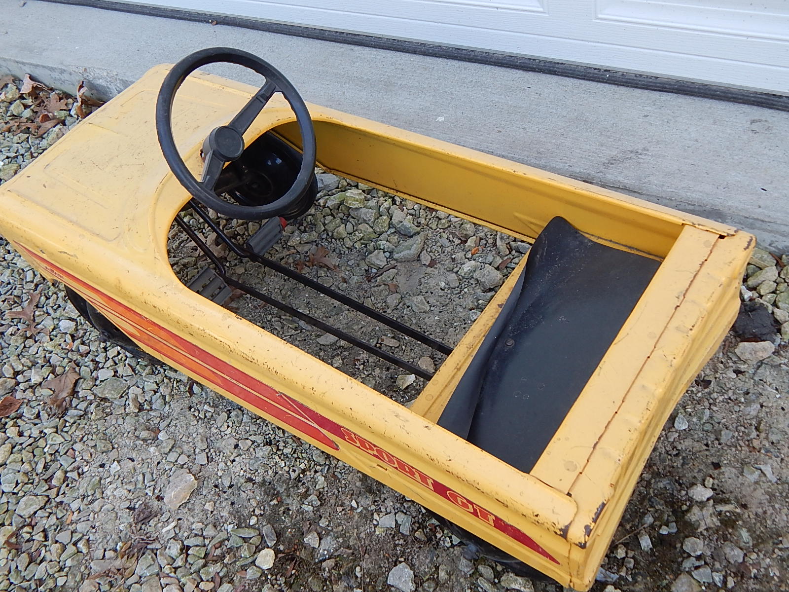 Vintage 1960's Sport GT Yellow Pedal Car