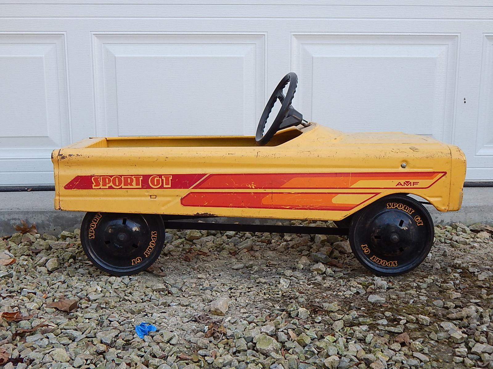 Vintage 1960's Sport GT Yellow Pedal Car