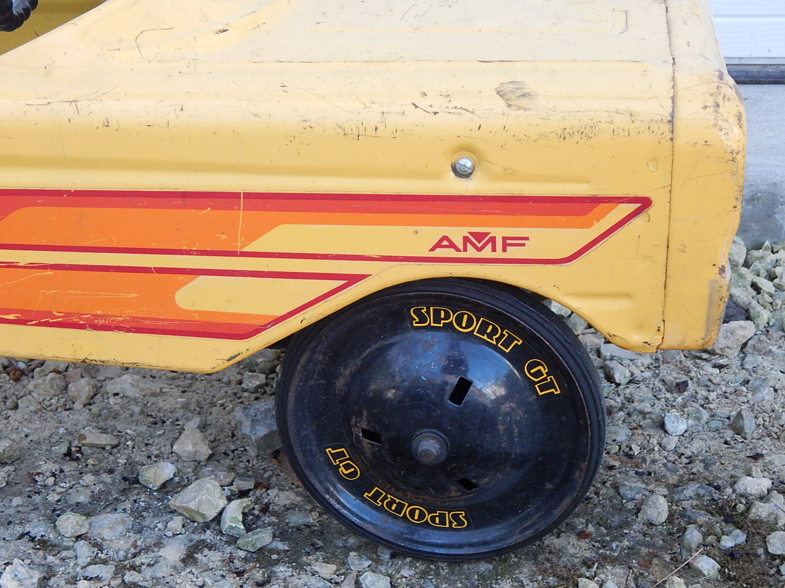 Vintage 1960's Sport GT Yellow Pedal Car