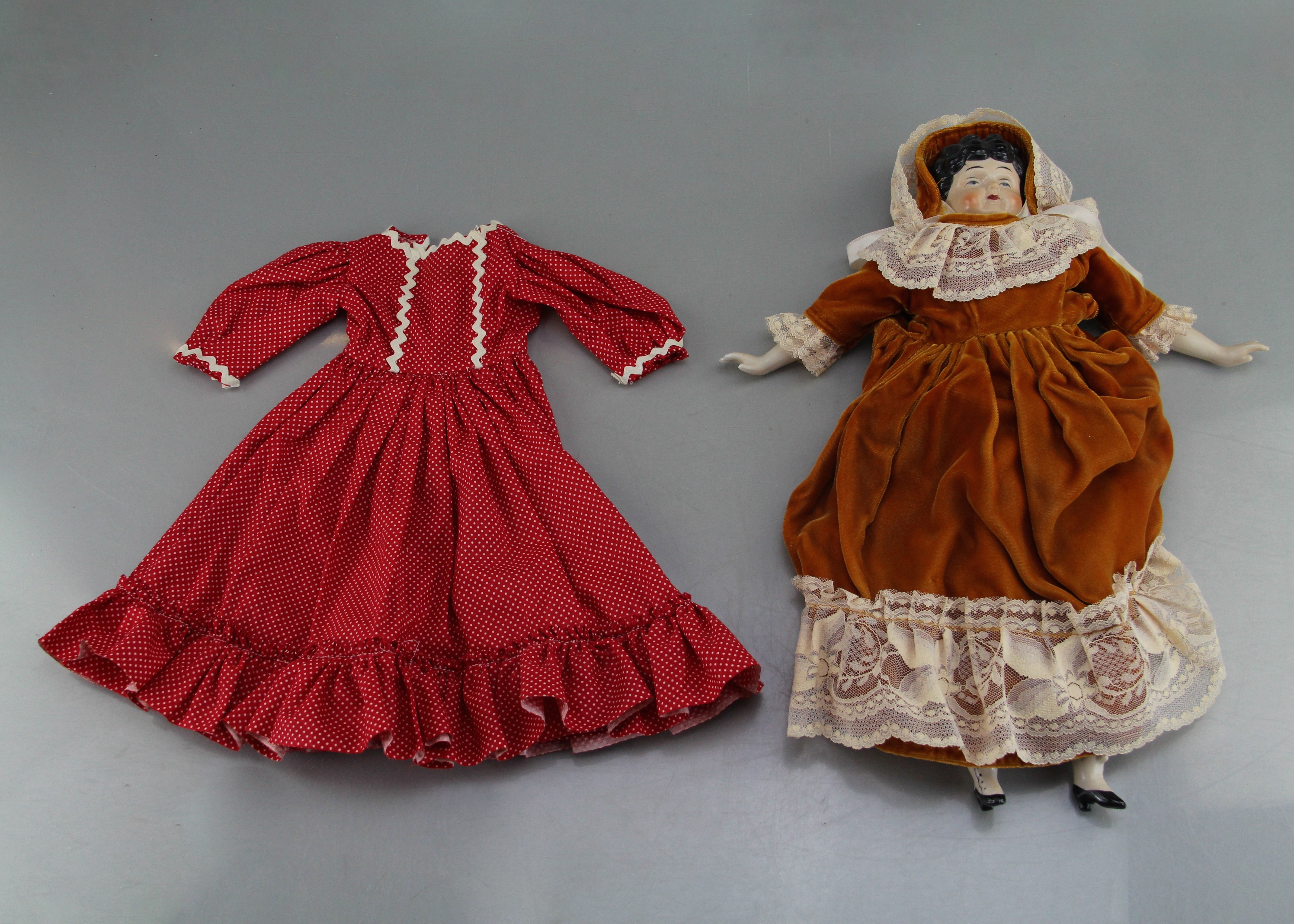 Vintage Porcelain Doll with Dolly Madison Style Head