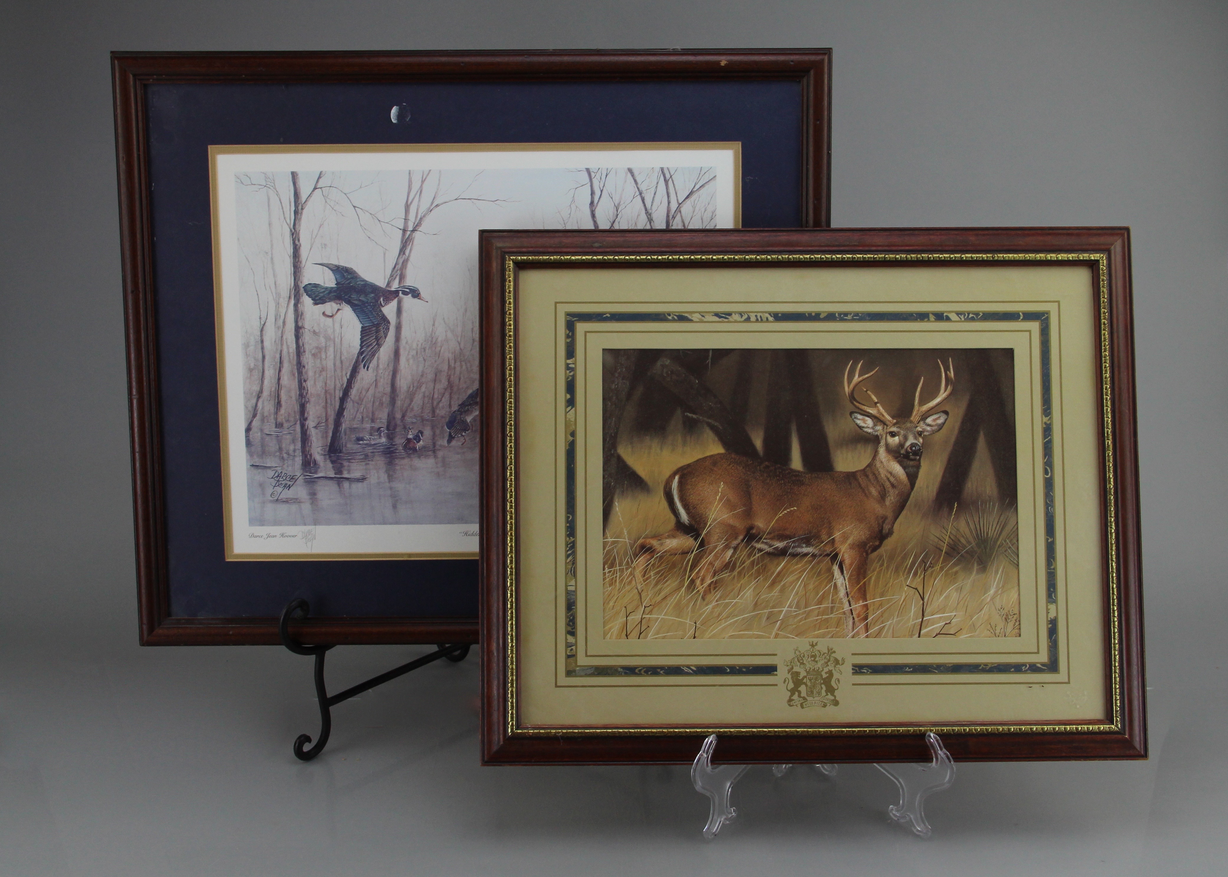 Pair of Framed Wildlife Offset Lithographs