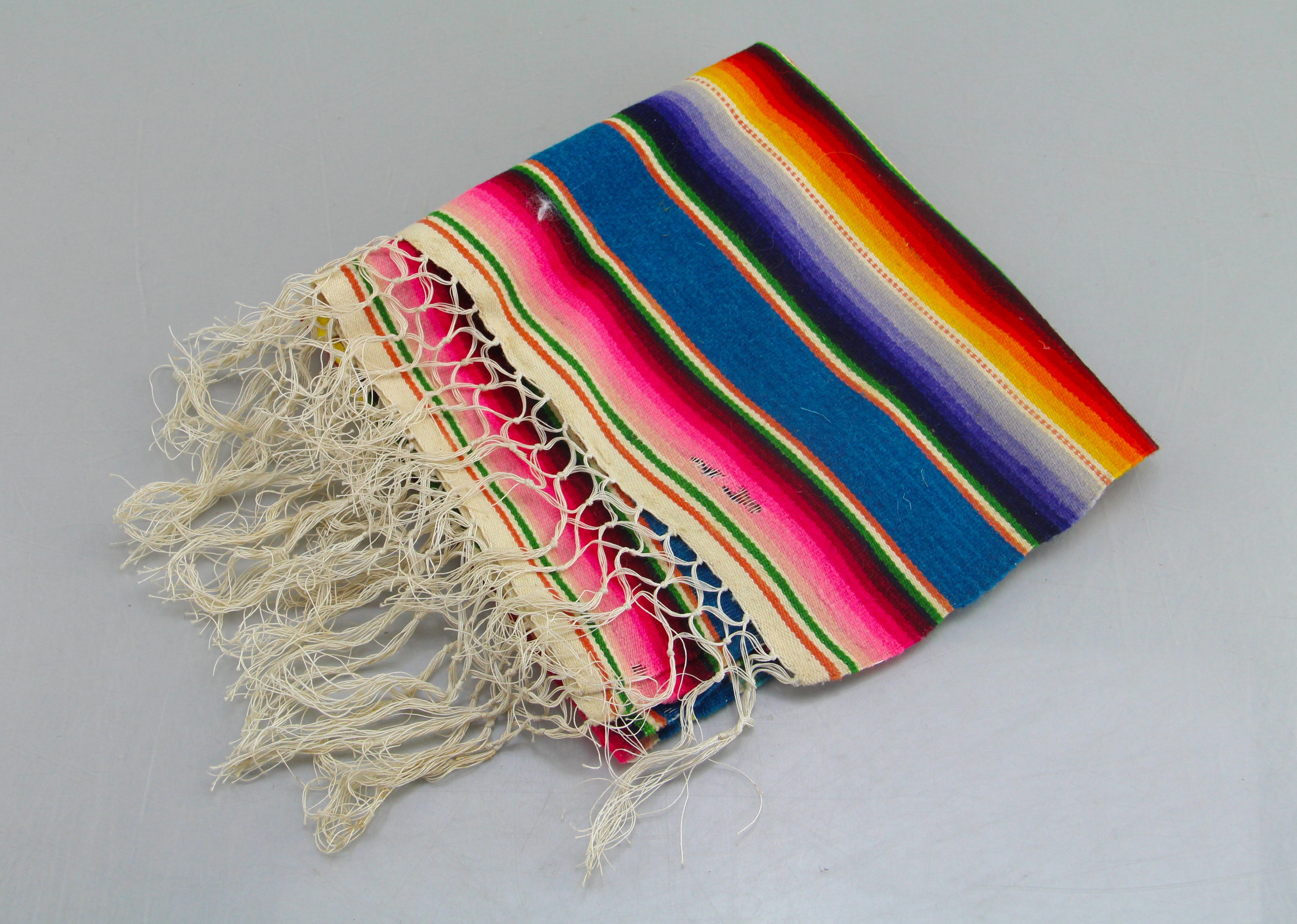 Woven Large Multicolored Picnic Basket and Reed Gathering Basket