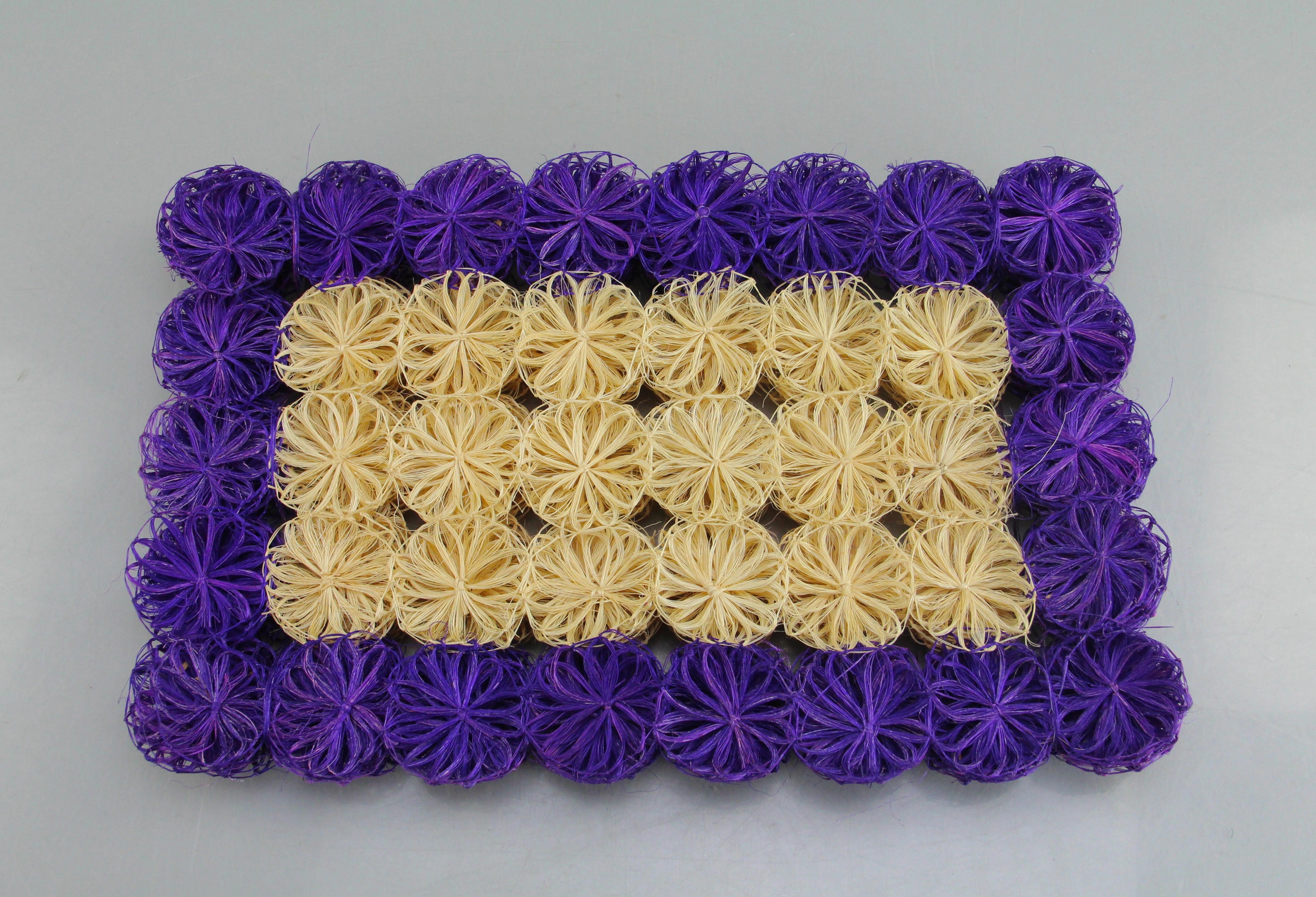 Woven Large Multicolored Picnic Basket and Reed Gathering Basket