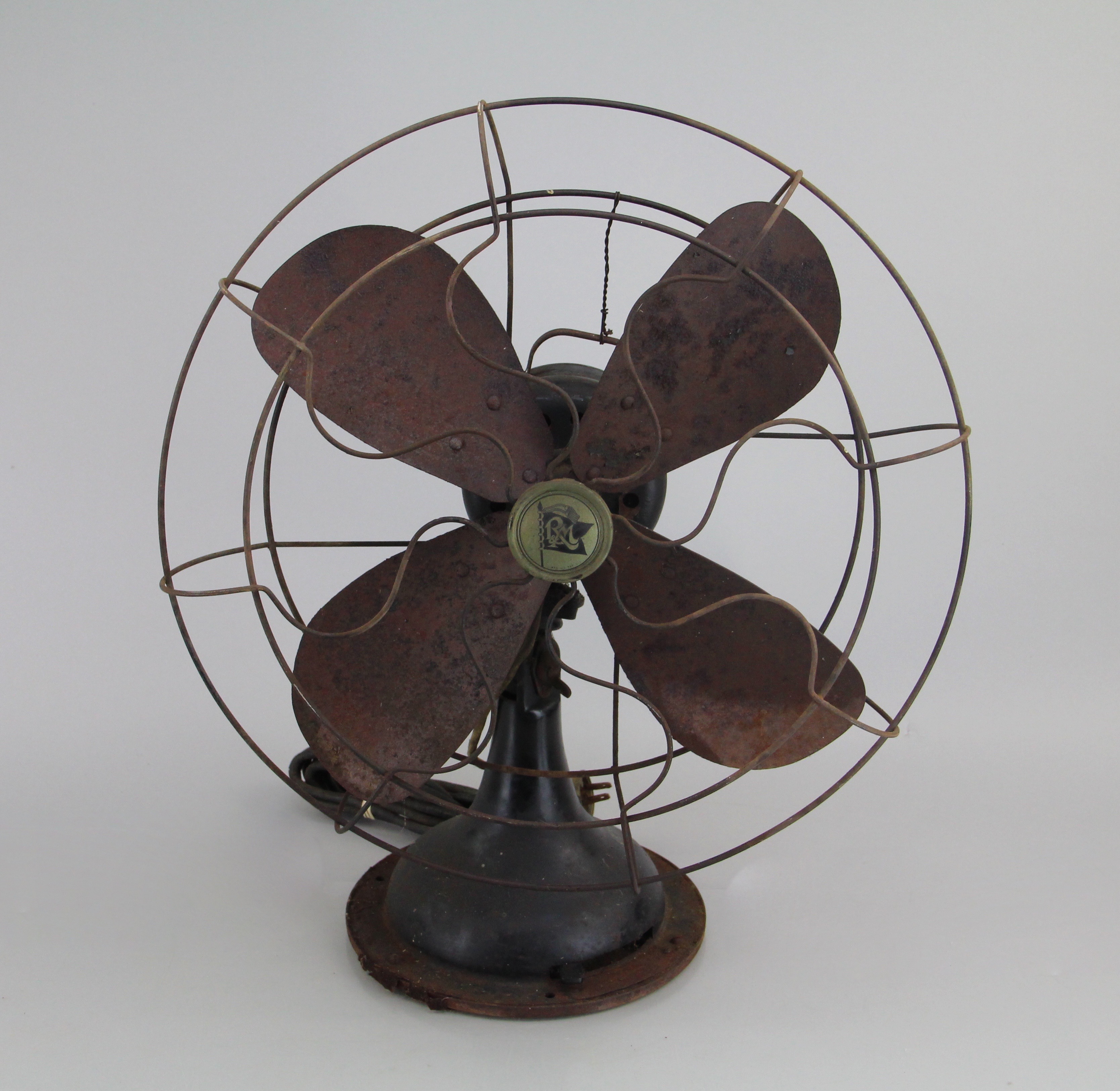 Vintage Robbins Myers Metal Desk Fan with Unmarked Desk Fan