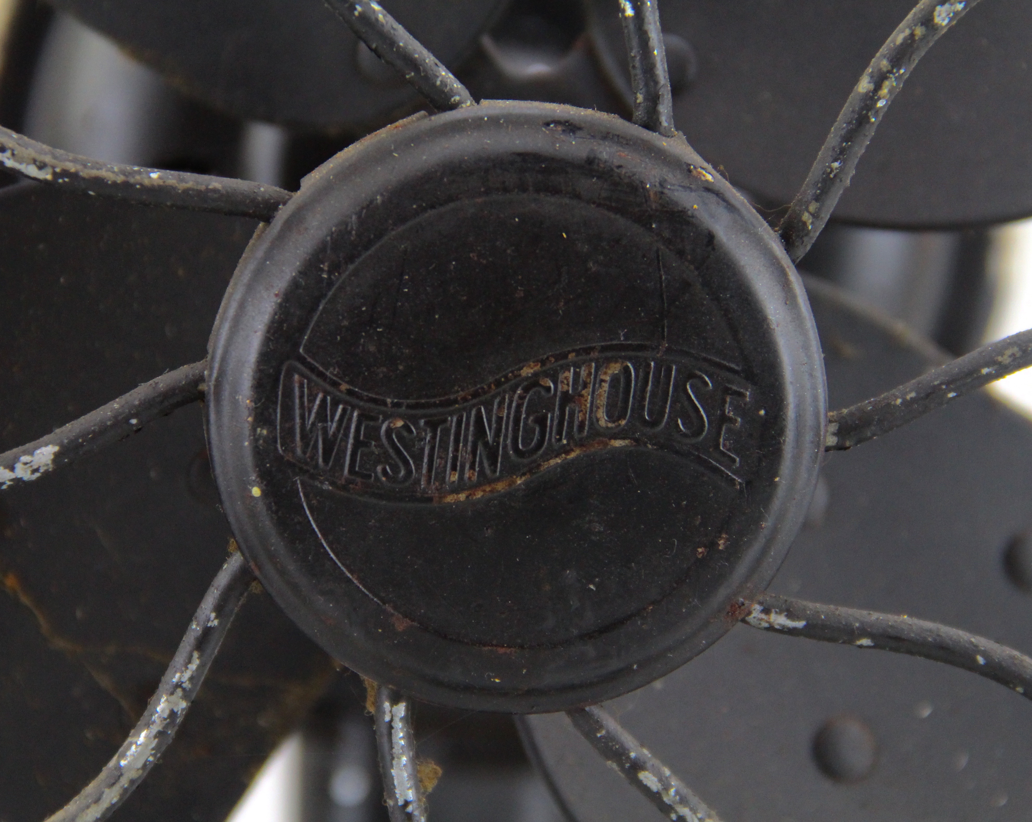 Westinghouse Vintage Oscillating Black Metal Desk Fan