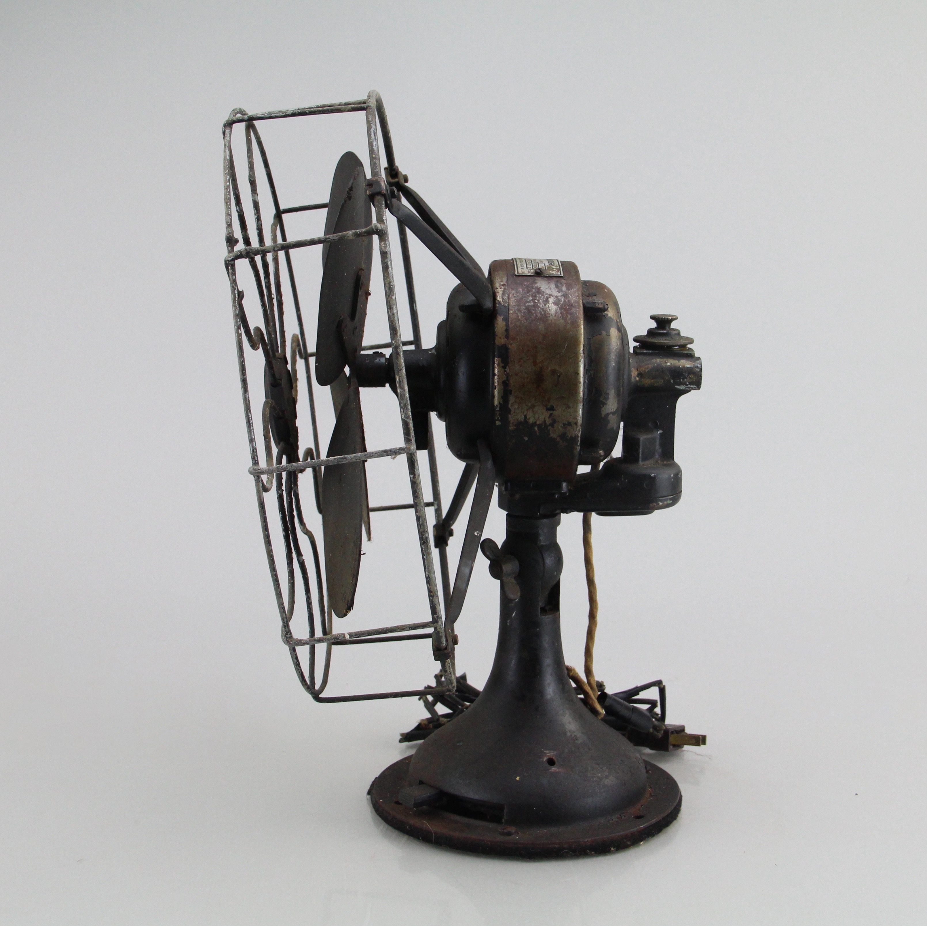 Westinghouse Vintage Oscillating Black Metal Desk Fan