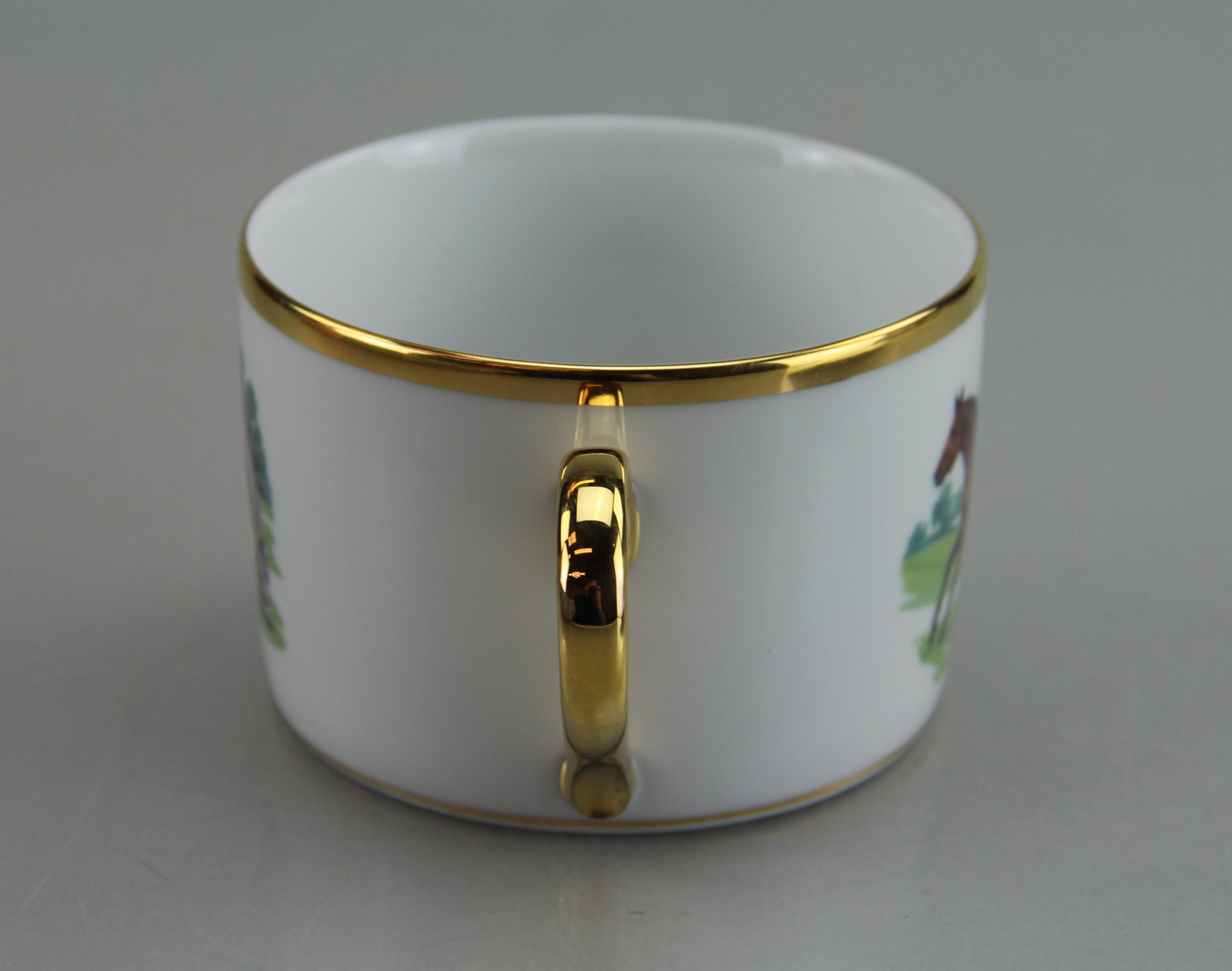 Julie Wear Fine Porcelain Bluegrass Teacup And Saucer