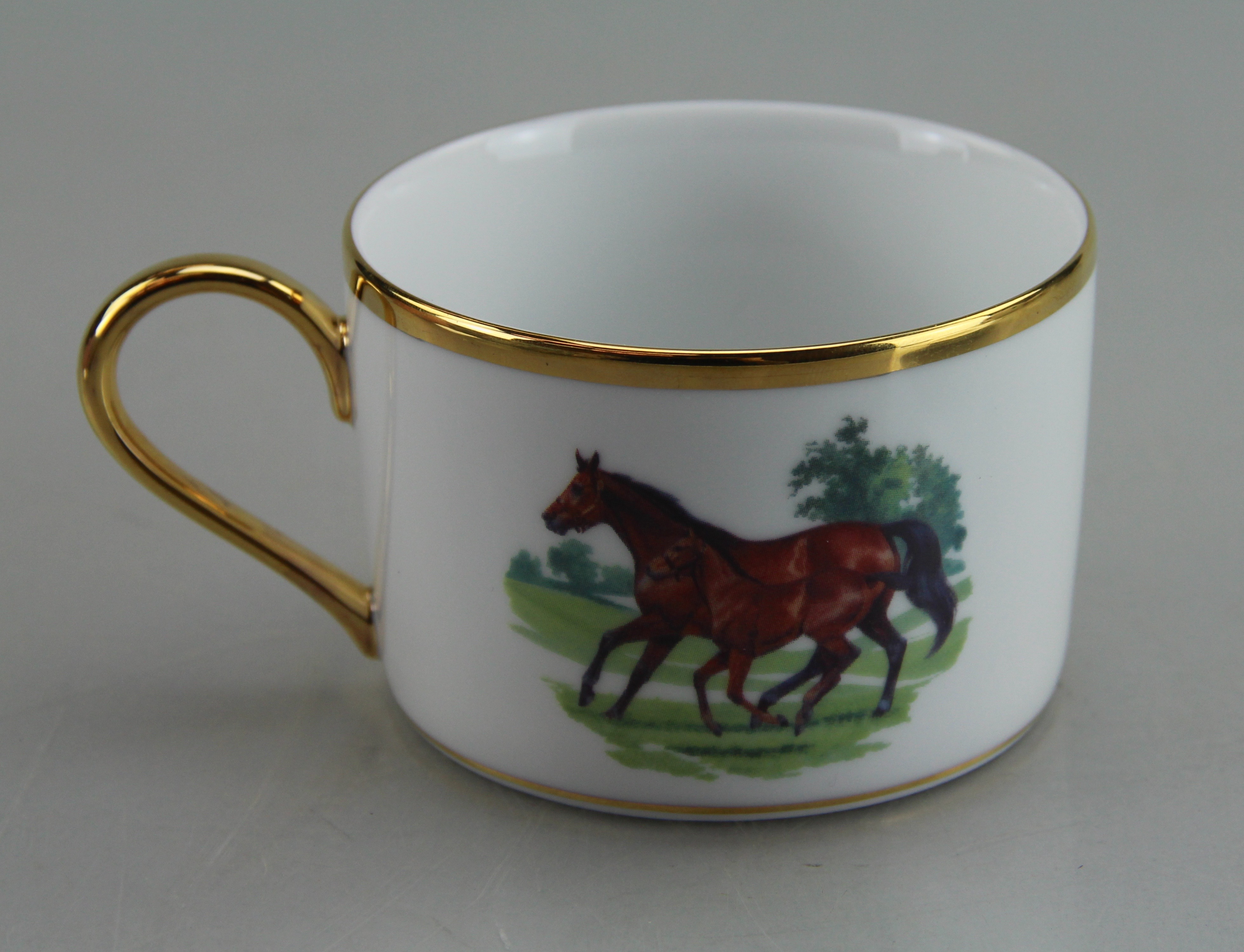 Julie Wear Fine Porcelain Bluegrass Teacup And Saucer