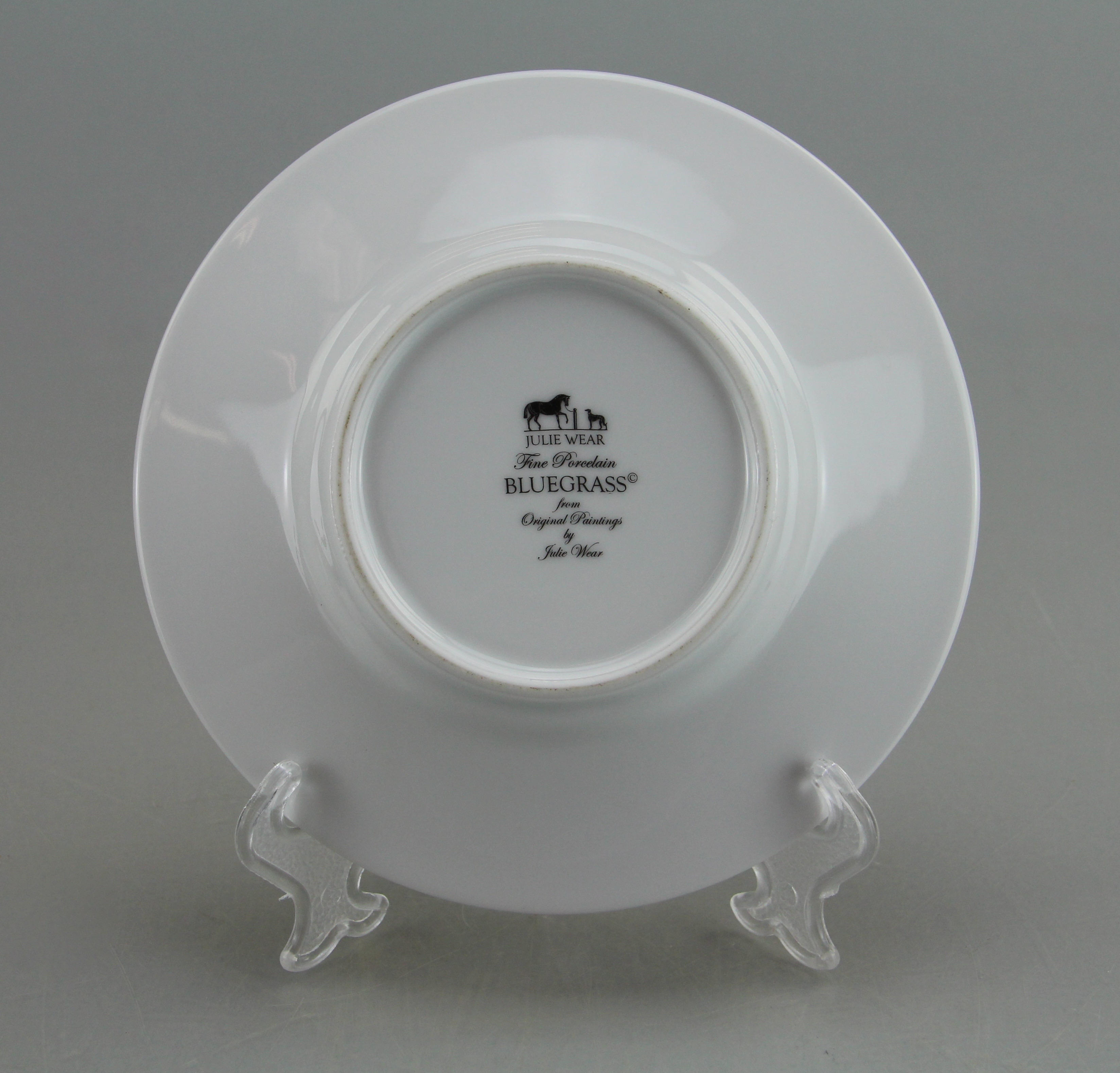 Julie Wear Fine Porcelain Bluegrass Teacup And Saucer