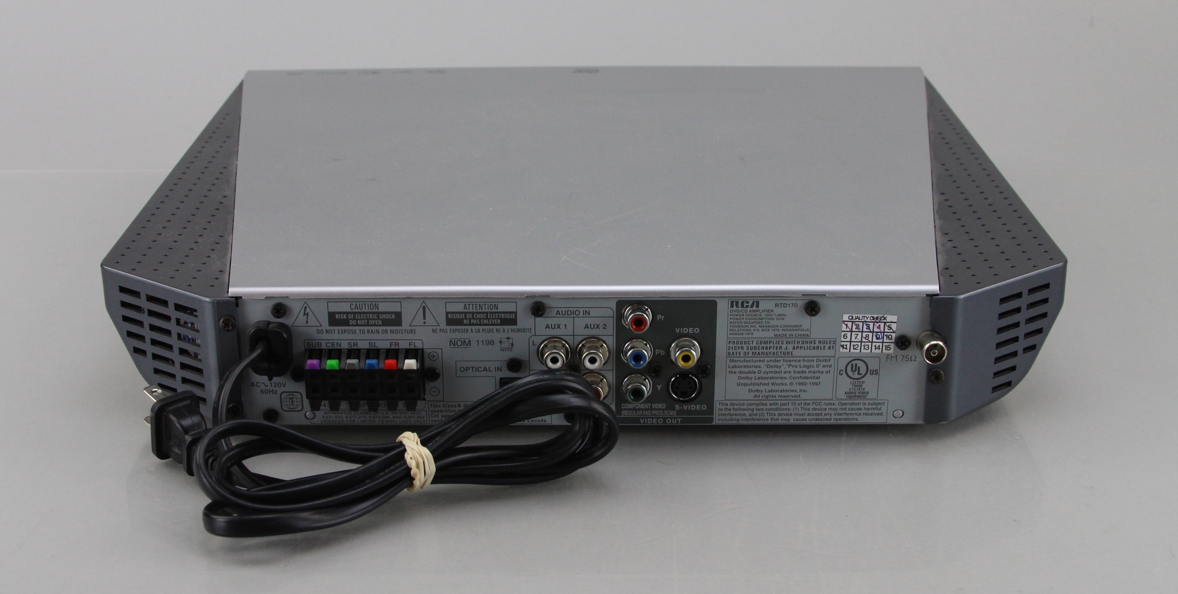 RCA RTD170 DVD Home Theater System with Surround Sound Speakers