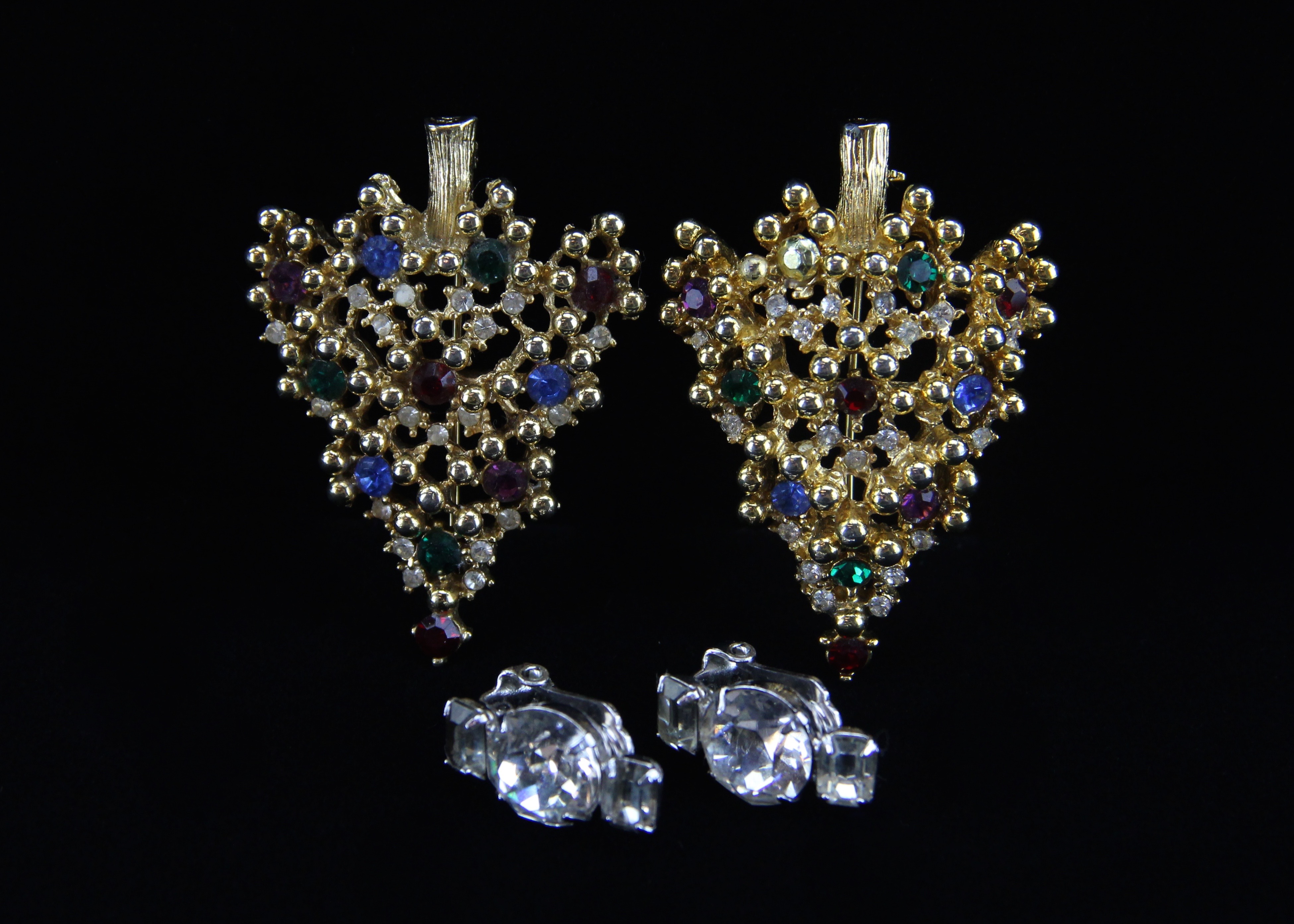 Vintage Eisenberg Earrings and Christmas Pins