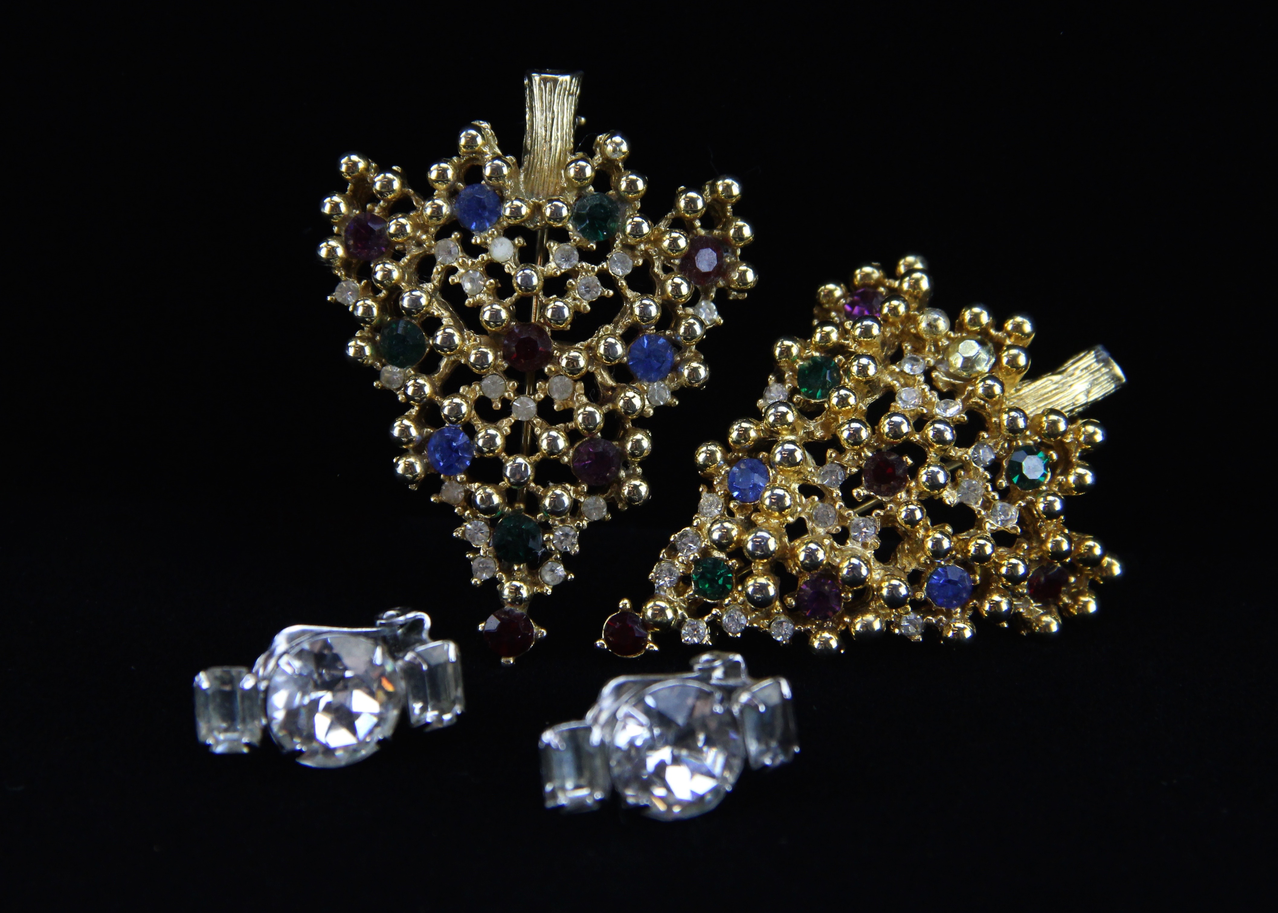 Vintage Eisenberg Earrings and Christmas Pins