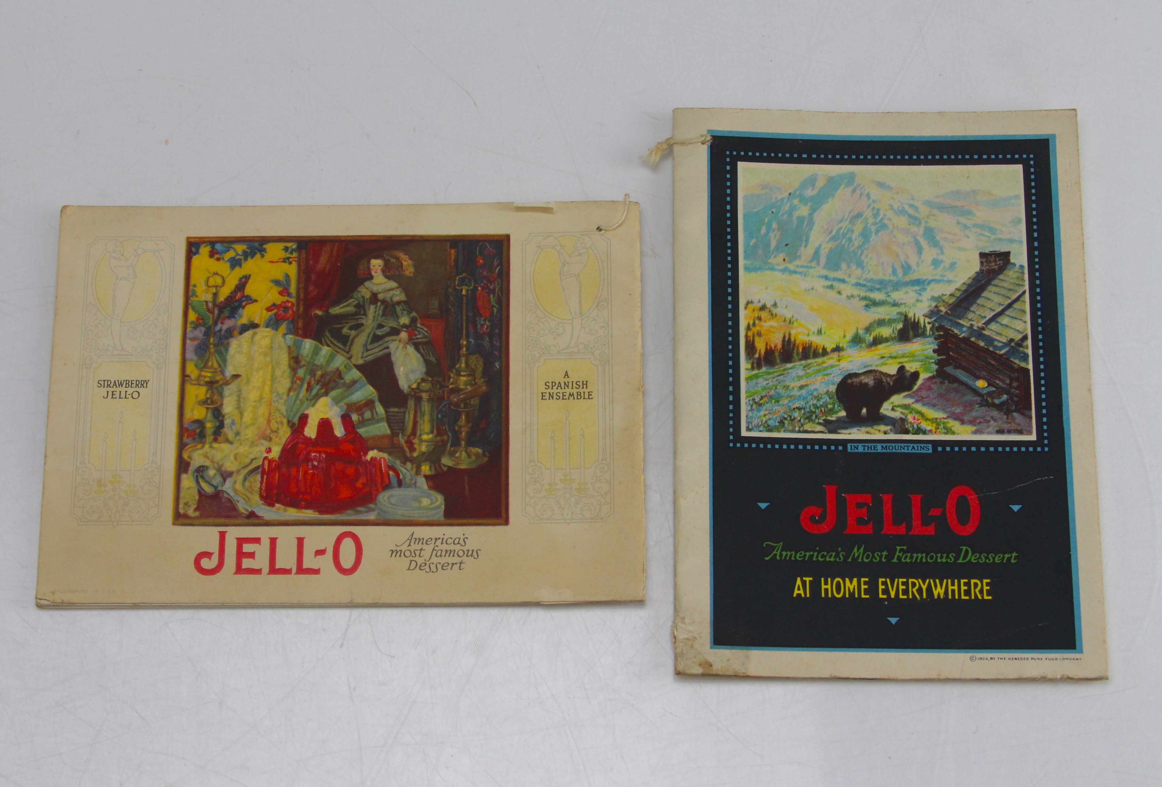 Vintage Recipe Booklets And Newspaper Clippings In Old Wooden Box