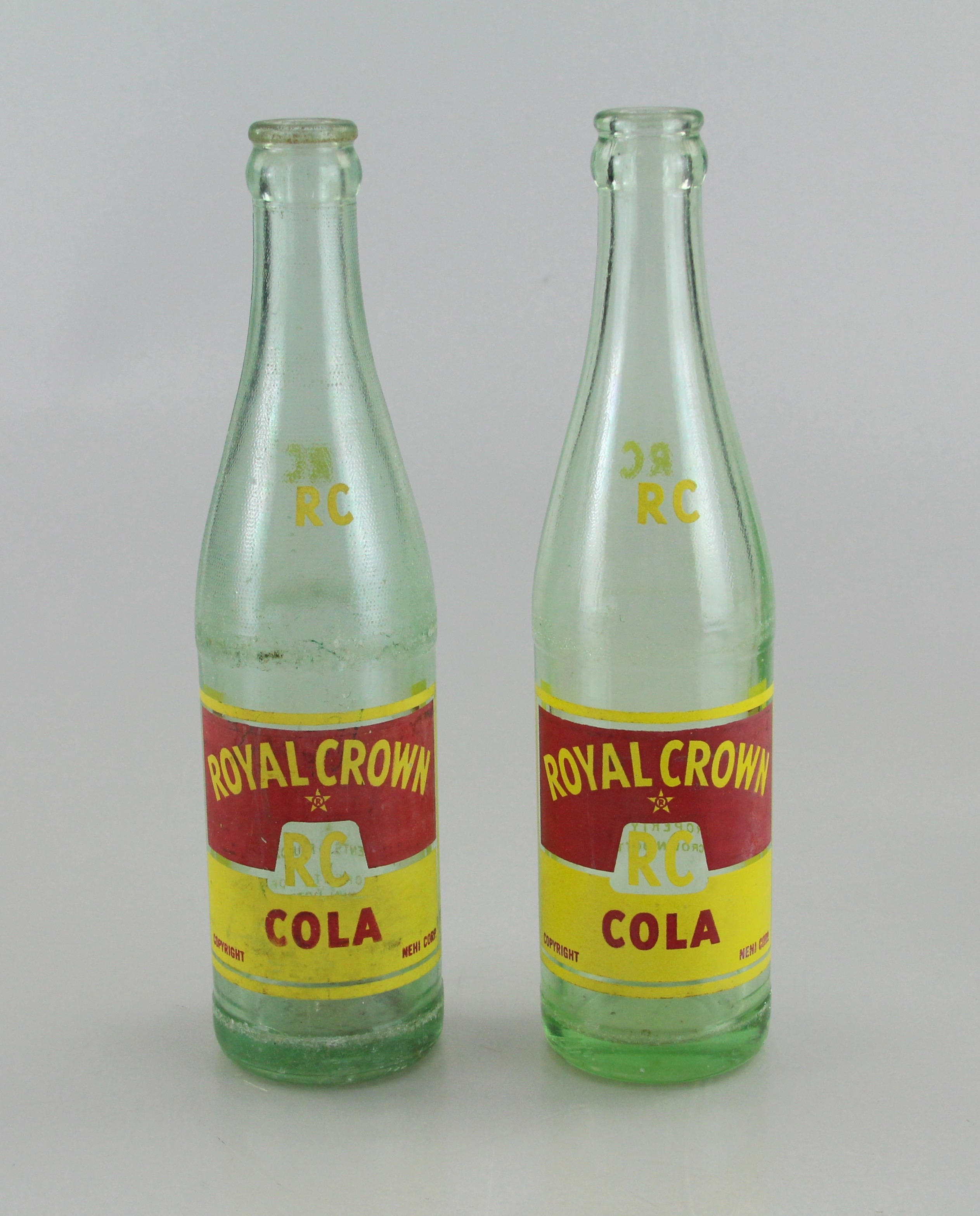 Vintage Royal Crown Cola Set Of Six Bottles With Metal Case 1936