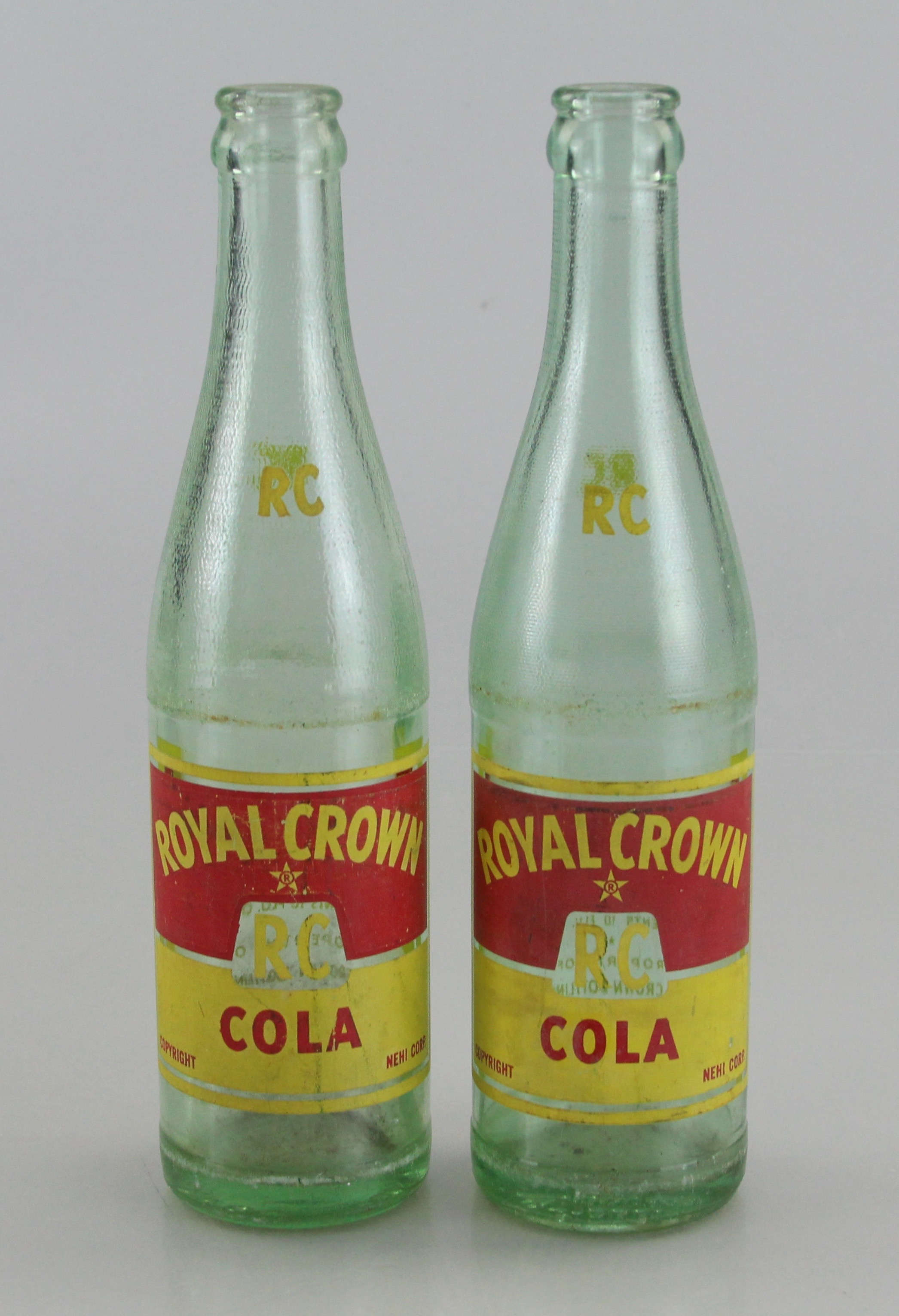 Vintage Royal Crown Cola Set Of Six Bottles With Metal Case 1936
