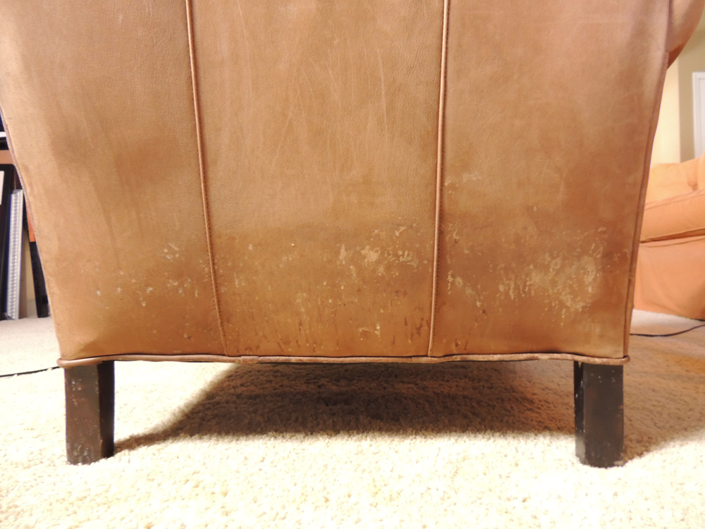 Brown Faux Leather Armchair