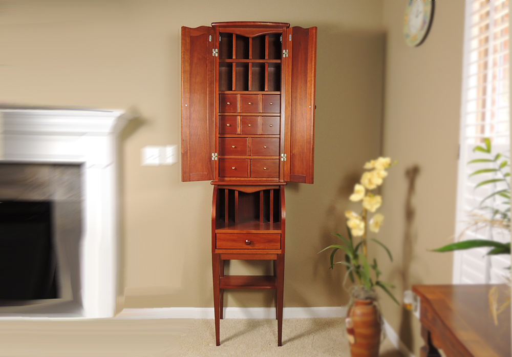 Tall Cherry Secretary Desk