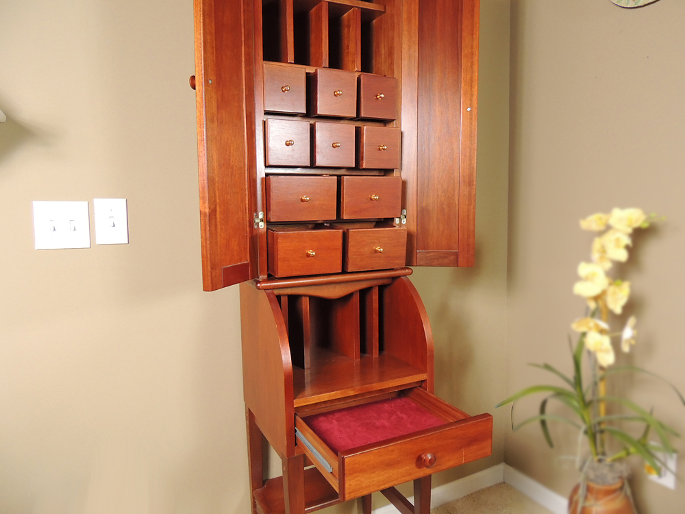 Tall Cherry Secretary Desk