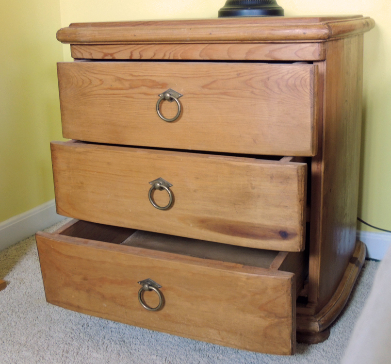 Rustic Arhaus Pine Queen Bed Frame and Matching Night Stands